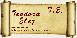 Teodora Elez vizit kartica